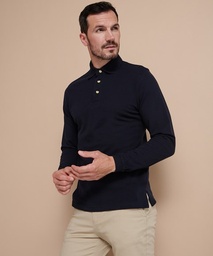 Henbury Long sleeve cotton polo shirt