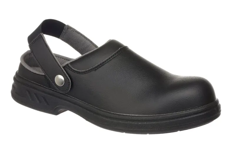 Safety footwear and slip-resistant clogs for hospitality staff