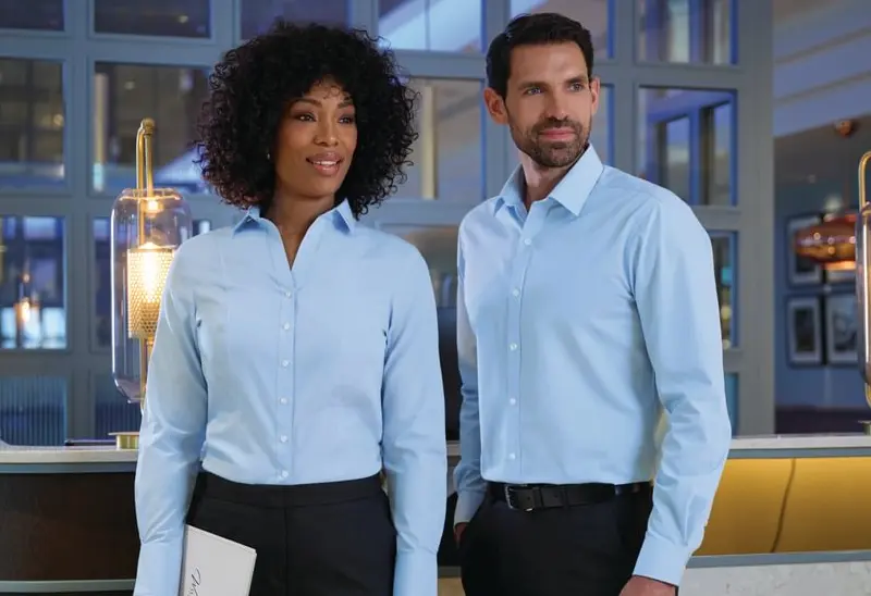 Shirts and blouses for hospitality supervisors and wait staff