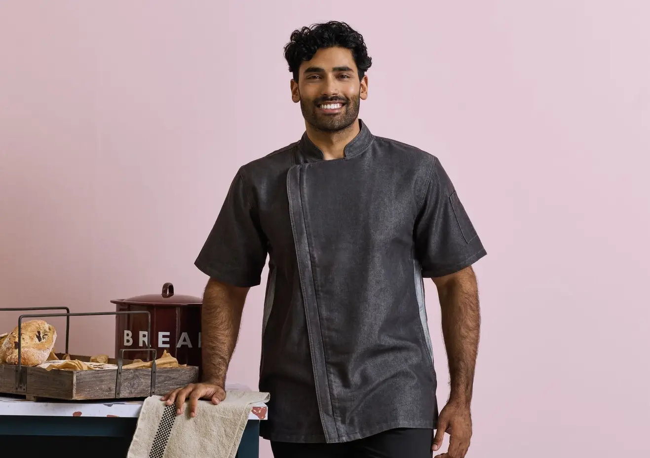 Custom chefwear jackets and trousers for professional kitchens