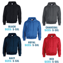 20 Gildan Heavy Blend Hooded Sweatshirts Printed with your logo for €339