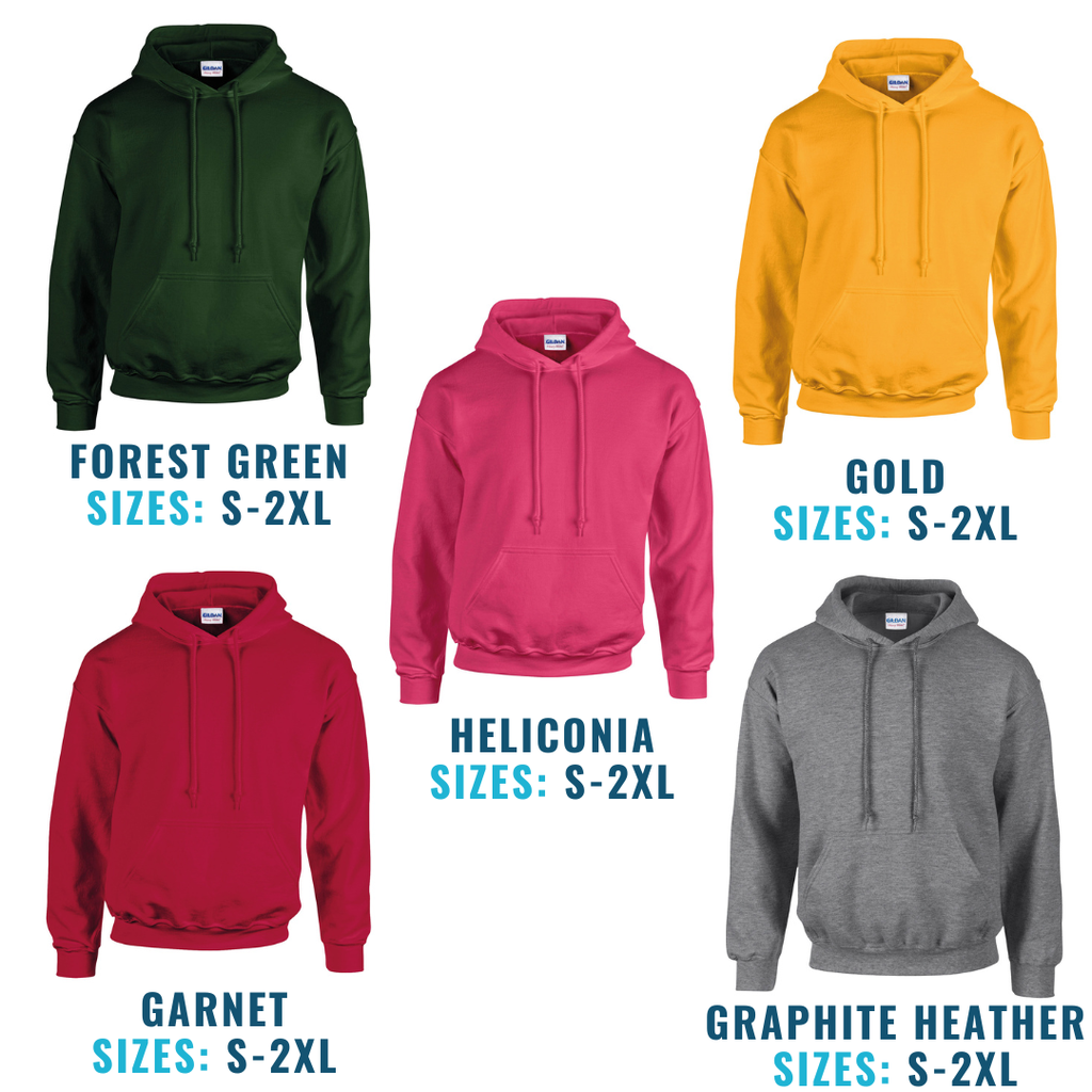 20 Gildan Heavy Blend Hooded Sweatshirts Printed with your logo for €339