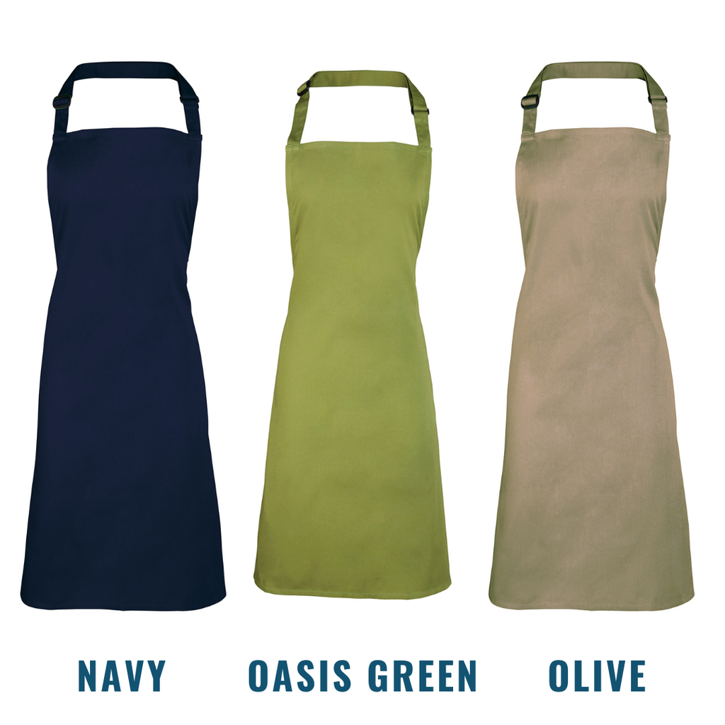 20 of our Premier Bib Aprons + Free Printed Logo for €219