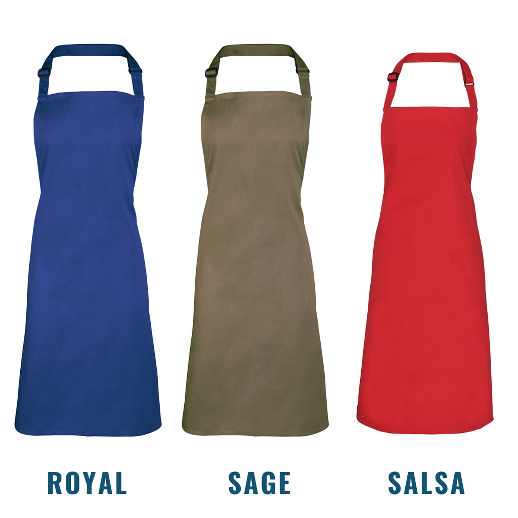 20 of our Premier Bib Aprons + Free Printed Logo for €219