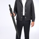 HUGO BOSS Double B Black & Gunmetal Umbrella