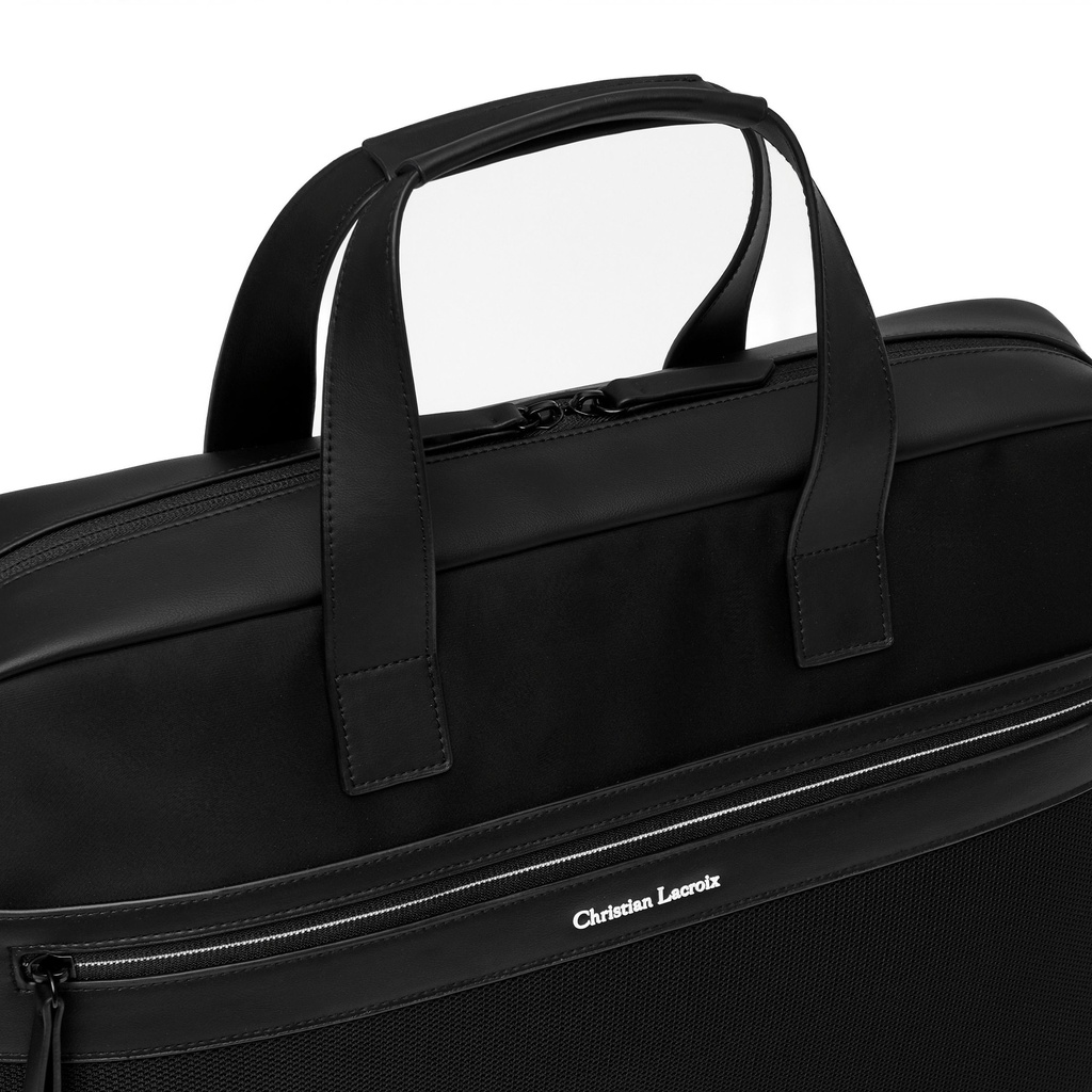 Christian Lacroix Whiteline Black Document Bag
