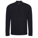 [EA061] AWDis Ecologie Wakhan ¼ regen zip knit sweater (XS, Black)