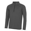 [JC031] AWDis Just Cool Cool ½ zip sweatshirt (S, Charcoal/Jet Black)