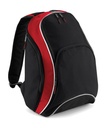 [BG571] Bagbase Teamwear backpack (Black/Classic Red/White)