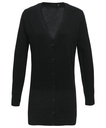 [PR698] Premier Women's longline knitted cardigan (8, Black)