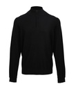 [PR695] Premier ¼ zip knitted sweater (XS, Black)