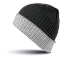 [R378X] Result Winter Essentials Double-layer knitted hat (Black/Grey)