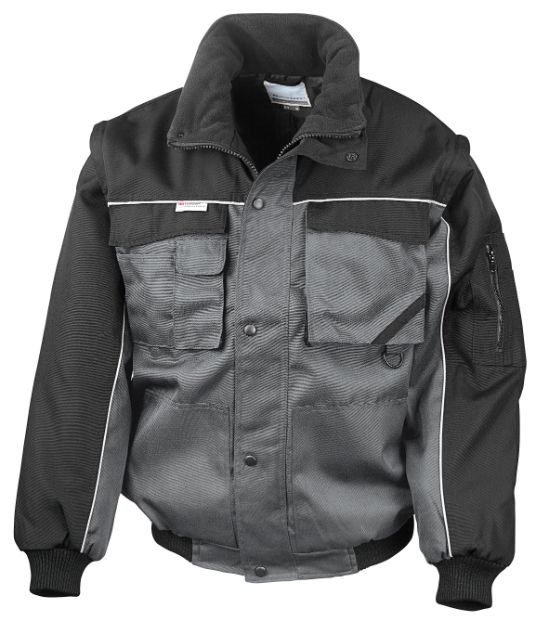 Result Workguard Work-Guard zip sleeve heavy-duty pilot jacket