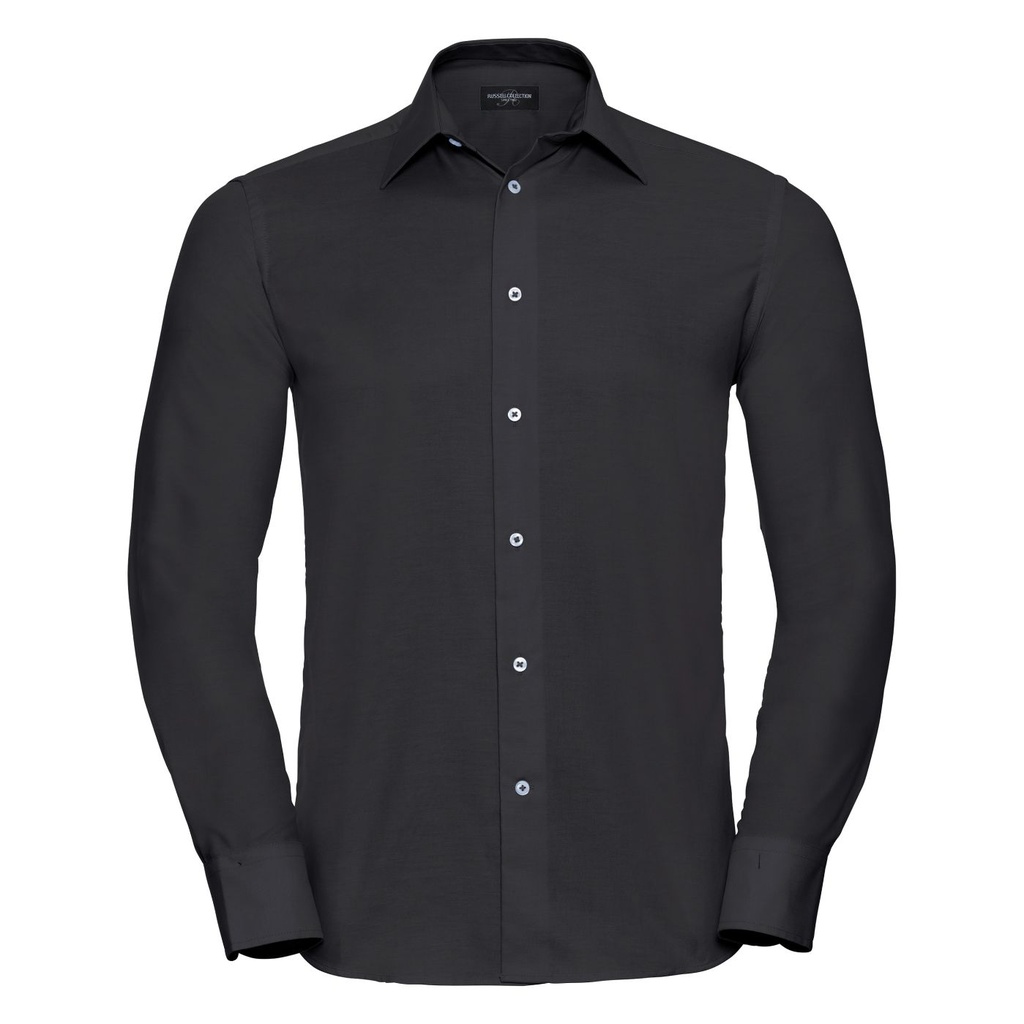 Russell Collection Long sleeve easycare tailored Oxford shirt