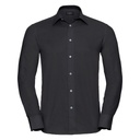 [J922M] Russell Collection Long sleeve easycare tailored Oxford shirt (14.5, Black)