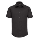 [J947M] Russell Collection Short sleeve easycare fitted shirt (S, Black)