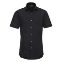 [J961M] Russell Collection Short sleeve ultimate stretch shirt (S, Black)