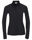 [J960F] Russell Collection Women's long sleeve ultimate stretch shirt (XS, Black)