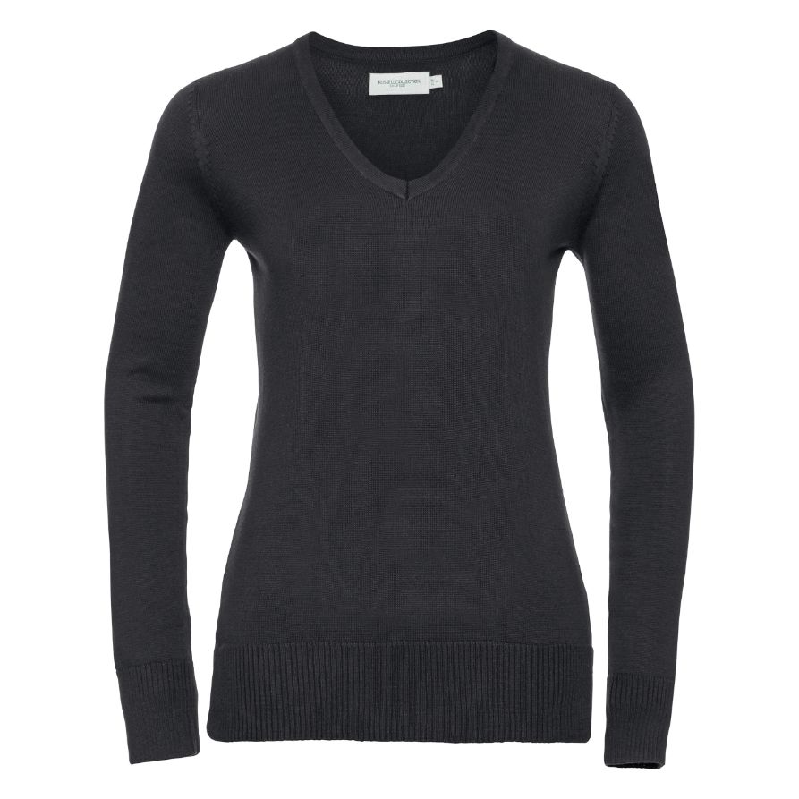 Russell Collection Women's v-neck knitted sweater