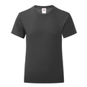 [SS025] Fruit of the Loom Girls iconic T (34, Black)