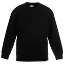 [SS201] Fruit of the Loom Kids classic set-in sweatshirt (34, Black)