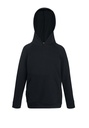 [SS973] Fruit of the Loom Kids lightweight hooded sweatshirt (56, Black)