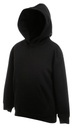 [SS873] Fruit of the Loom Kids premium hooded sweatshirt (56, Black)