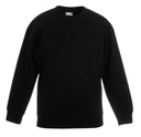 [SS801] Fruit of the Loom Kids premium set-in sweatshirt (34, Black)
