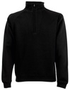 [SS830] Fruit of the Loom Premium 70/30 zip-neck sweatshirt (S, Black)