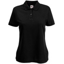 [SS212] Fruit of the Loom Women's 65/35 polo (XS, Black)
