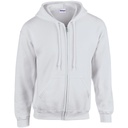 [GD058] Gildan Heavy Blend full zip hooded sweatshirt (18600) (S, Ash)
