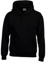 [GD57B] Gildan Heavy Blend youth hooded sweatshirt (XS, Black)