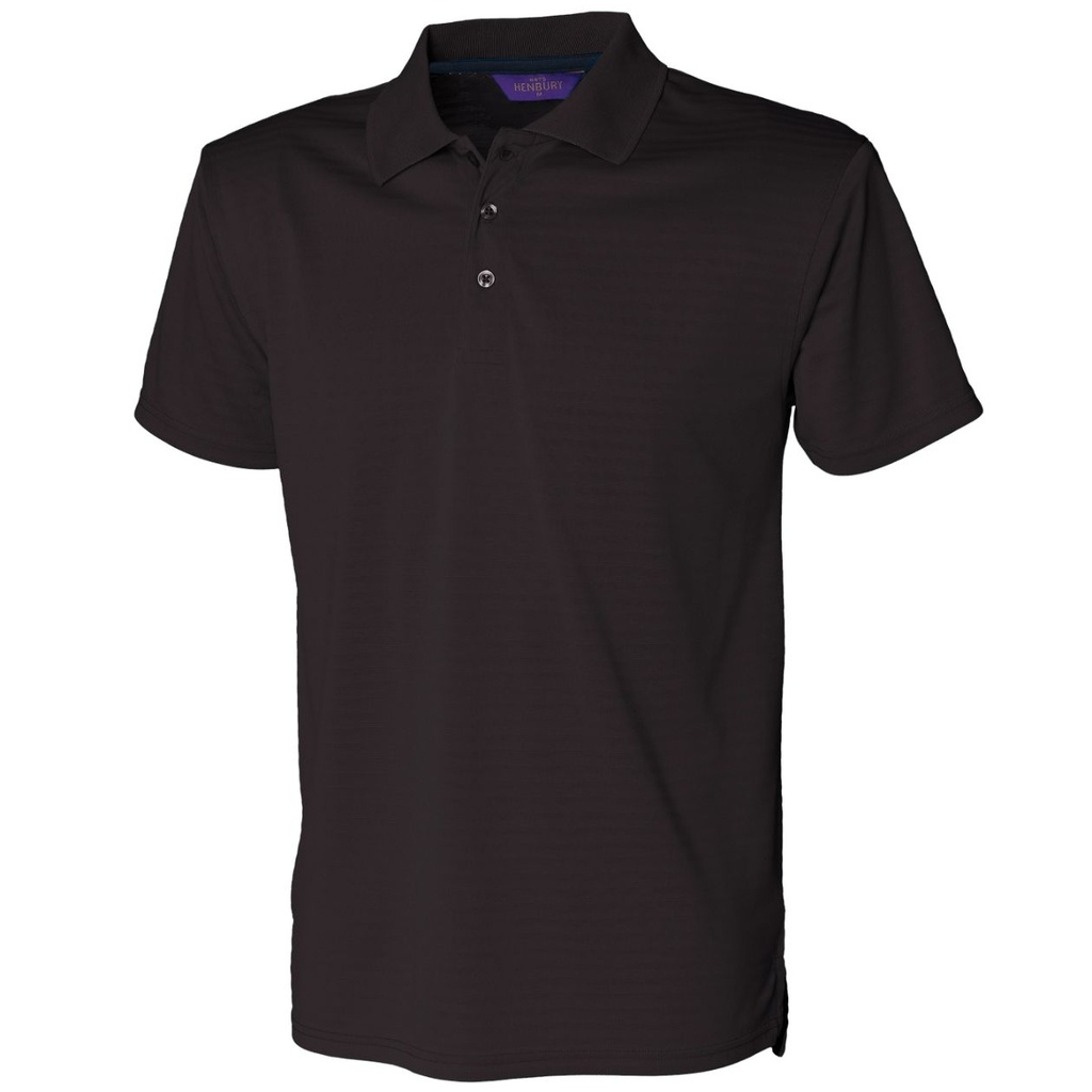 Henbury Cooltouch® textured stripe polo