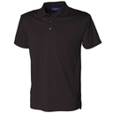[HB473] Henbury Cooltouch® textured stripe polo (S, Black)