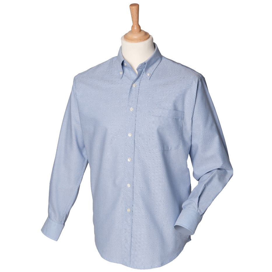 Henbury Long sleeve classic Oxford shirt