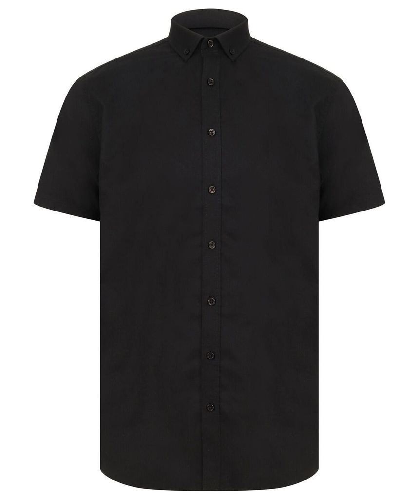 Henbury Modern short sleeve Oxford shirt