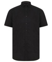 [HB517] Henbury Modern short sleeve Oxford shirt (2XLS, Black)