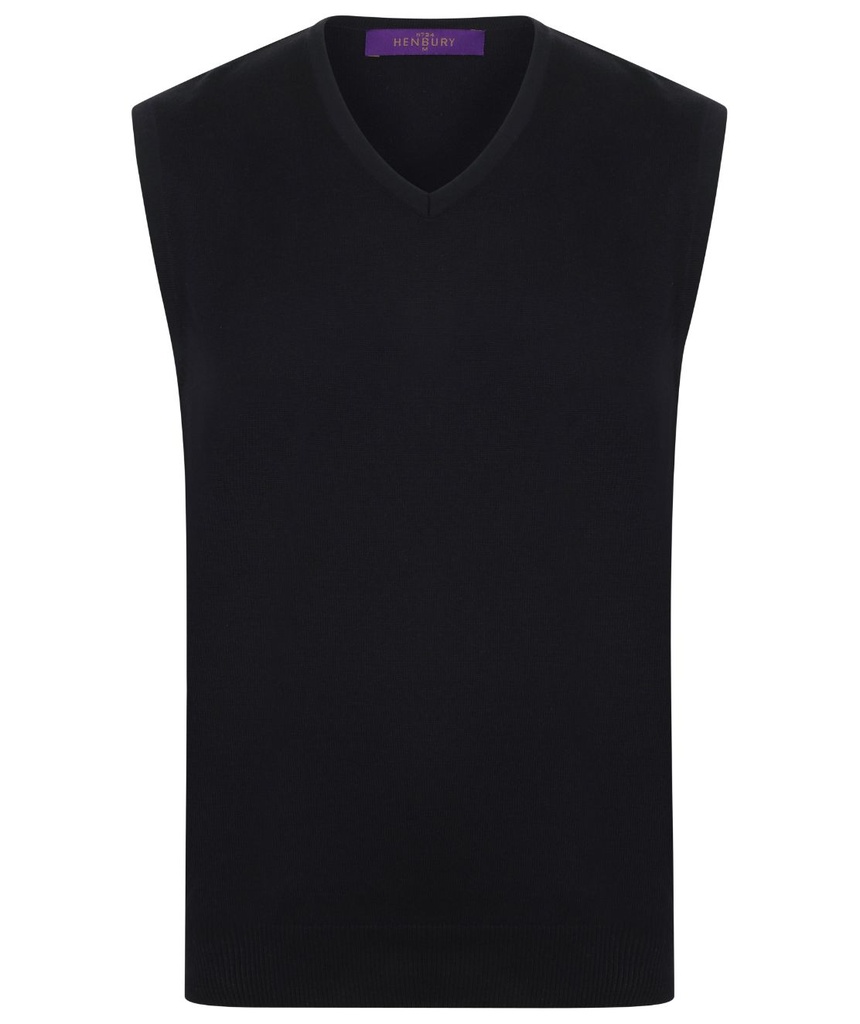 Henbury Sleeveless v-neck jumper