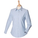 [HB511] Henbury Women's classic long sleeve Oxford shirt (XS, Blue)