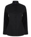 [HB533] Henbury Women's long sleeve stretch shirt (XS, Black)