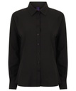 [HB591] Henbury Women's wicking antibacterial long sleeve shirt (XS, Black)