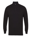 [HB729] Henbury ¼ zip jumper (XS, Black)