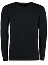 [KK352] Kustom Kit Arundel v-neck sweater long sleeve (classic fit) (2XS, Black)