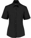[K742F] Kustom Kit Business blouse short-sleeved (tailored fit) (6, Black)