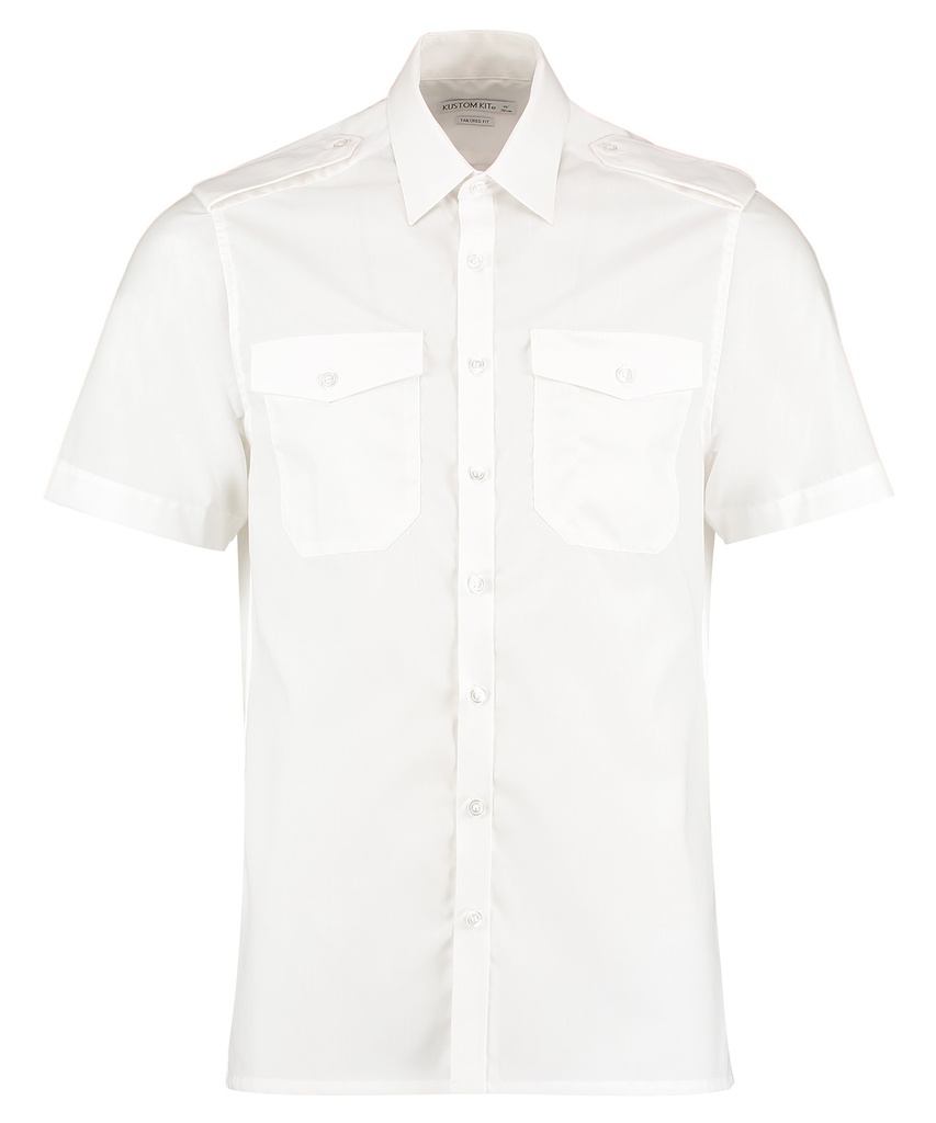 Kustom Kit Pilot shirt short-sleeved (tailored fit)