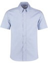 [KK187] Kustom Kit Premium Oxford shirt short-sleeved (tailored fit) (14, Light Blue)