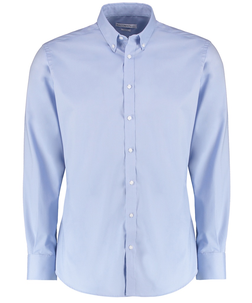 Kustom Kit Stretch Oxford shirt long-sleeved (slim fit)