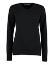 [KK353] Kustom Kit Women's Arundel sweater long sleeve (classic fit) (6, Black)