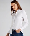 [KK242] Kustom Kit Women's poplin shirt long sleeve (6, Black)