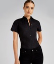[KK241] Kustom Kit Women's poplin shirt short sleeve (6, Black)